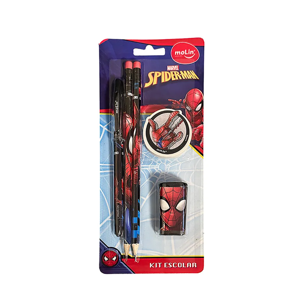 KIT ESCOLAR SPIDERMAN 05PC (MOLIN)
