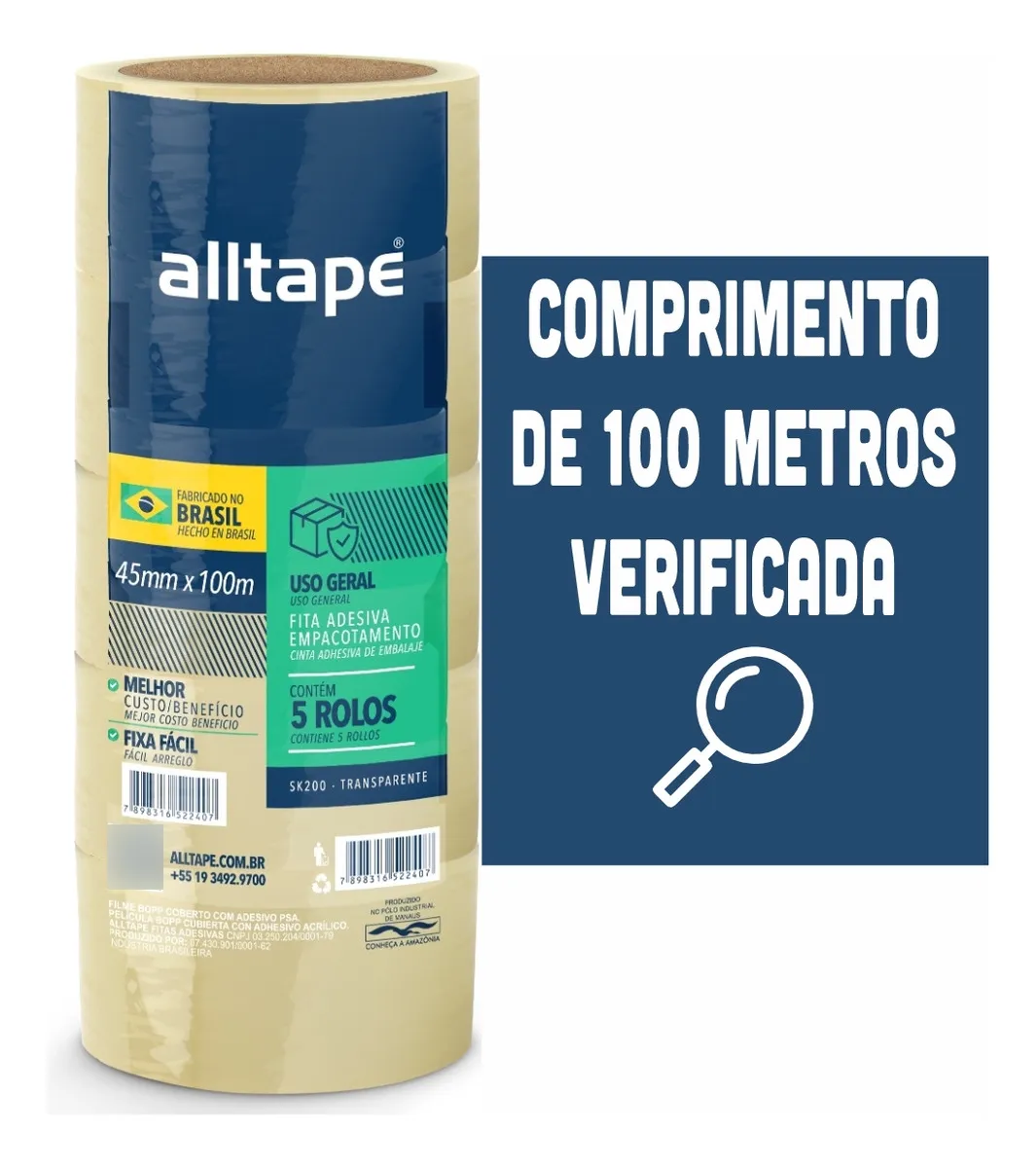 FITA ADESIVA PP 45X100 TR (ALLTAPE)